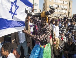 يهود الفلاشا يحتجون في اسرائيل