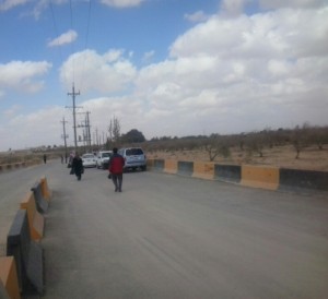 جانب من البوابة الأولي لمخيم الزعتري