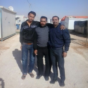 أنا مع أحمد وعبدو السوريين داخل المخيم